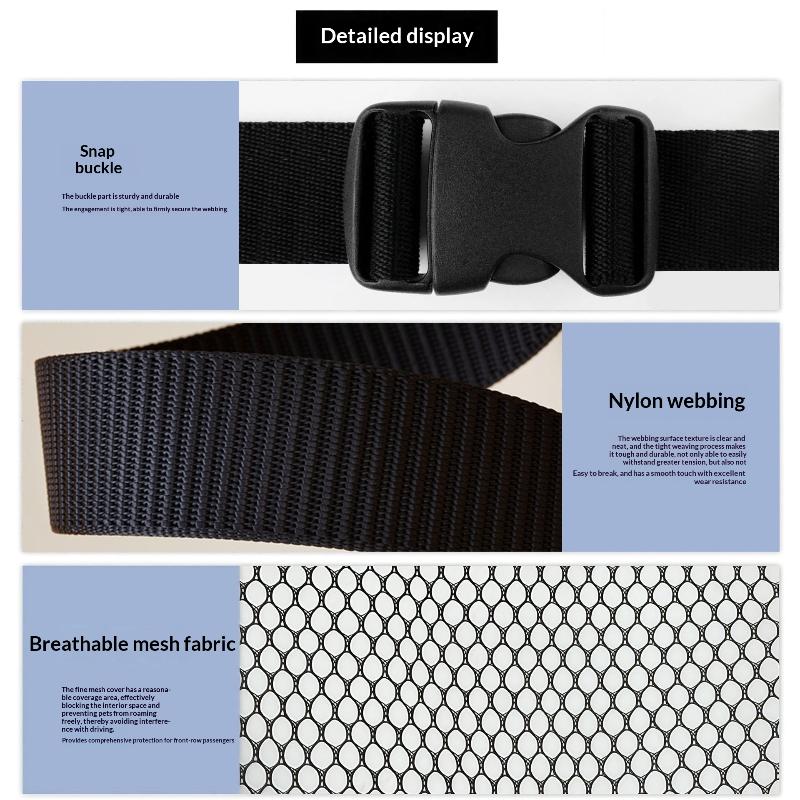 Car Trunk Fence Pet Dog Cat Isolation Protective Net Sturdy Durable Elastic Isolation Nets Pets Safety Fence For Any Vehicle