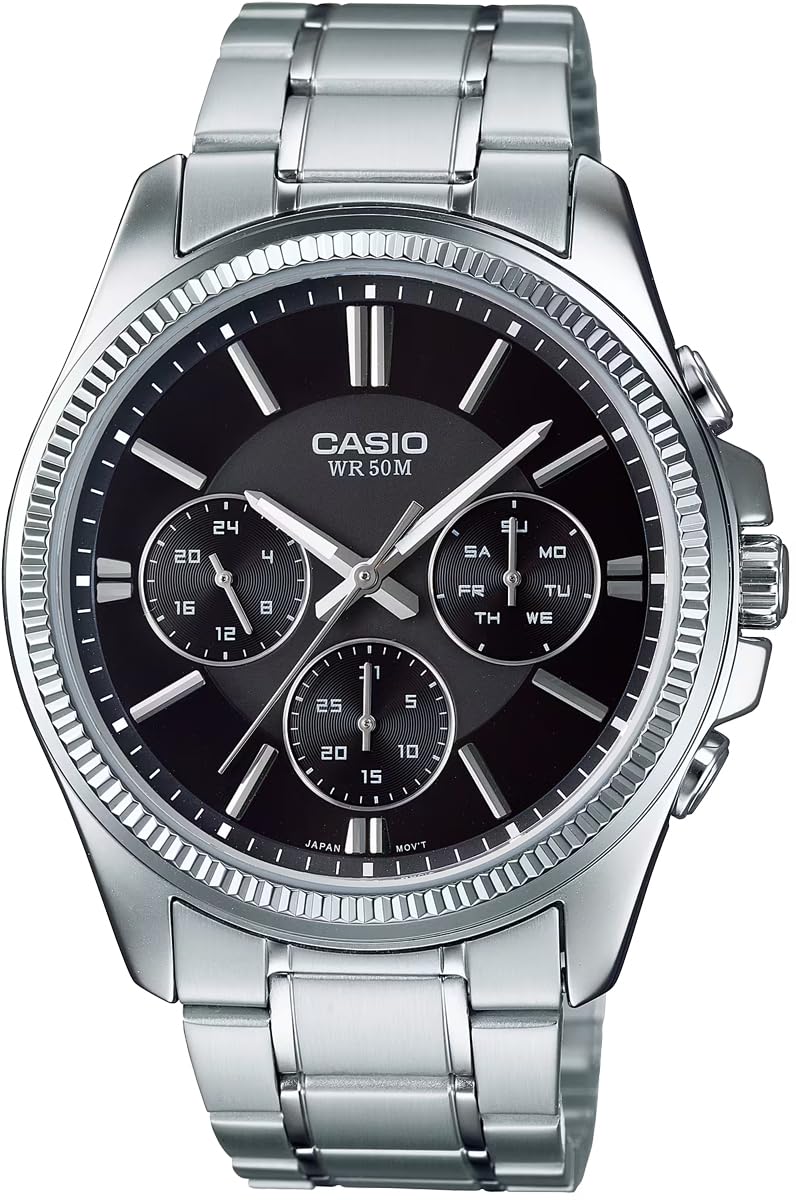 Casio Standard Quartz Men s Watch MTP-1375D-1AV Multi-Axis 24-Hour Display Black