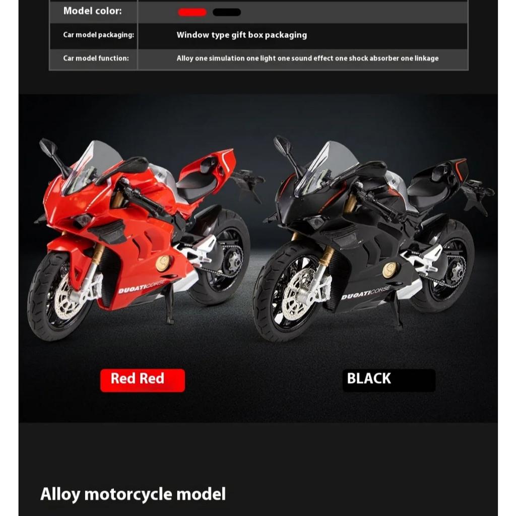 1/12 Scale V4S Genuine Alloy Motorcycle Model Static Die Casting Toy Collection Model Gift,Suitable for Making Collectible Ornaments