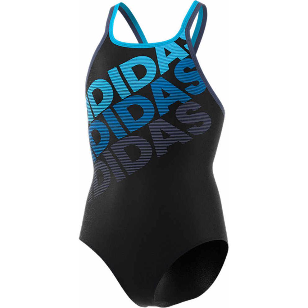 Adidas Fitted Kids  Swimsuit Summer Teenagers Blue Black CV4673 128（120）