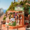 Robotime Rolife DIY Miniature House Fancy Tea Yard Kit Muse Bookshop kitCentury Postoffice Kit Sea Holiday Restaurant for Adult