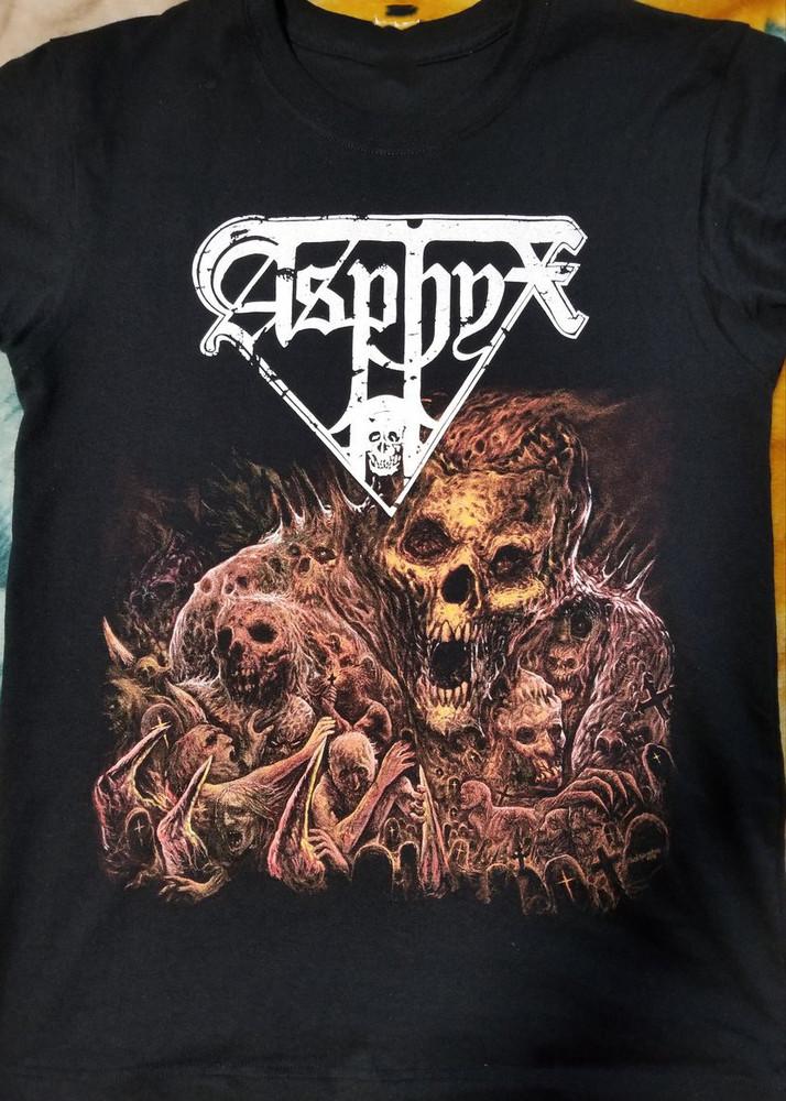 Asphyx Band Music For Lovers Black T-Shirt Cotton Full Size Unisex T-Shirt XL