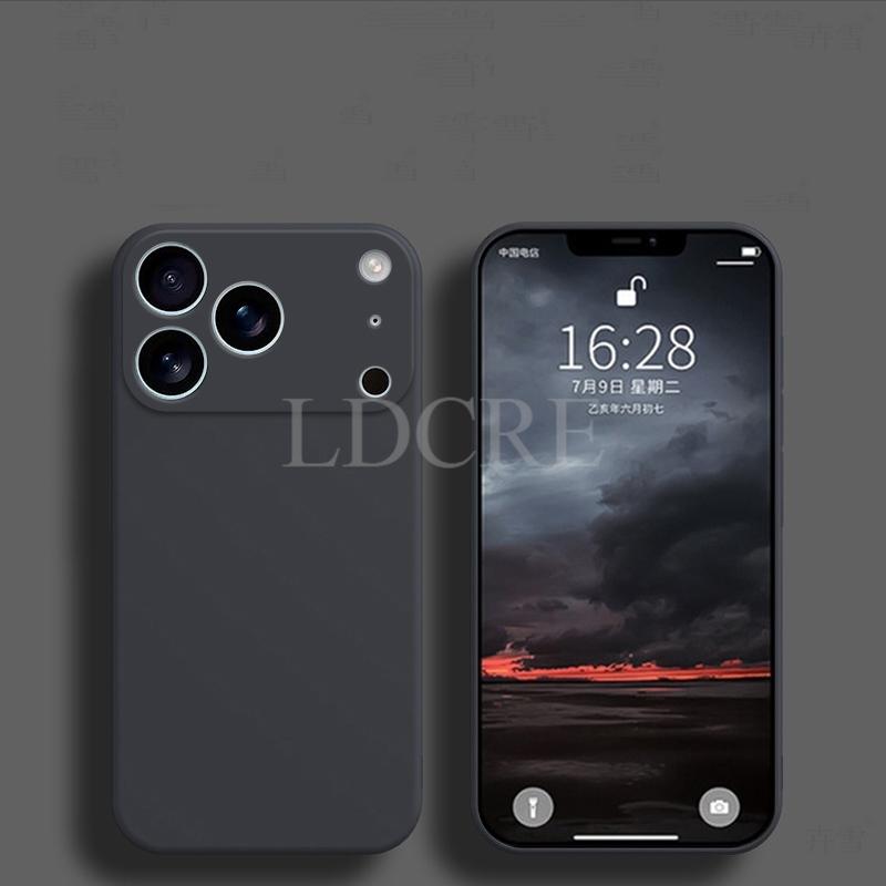 For iPhone 17 Pro Max Case Liquid Silicone Cover For iPhone 17 Pro Max 17 Air Case TPU Plain Rubber Protector Case Cover
