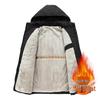 Men's Windproof Waterproof Hooded Jacket with Velvet Lining for Autumn & Winter