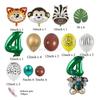 Forest Animal Cartoon Baby One Year Old Decoration Scenery Green Pet Multi Color Aluminum Foil Landing Balloon Combination