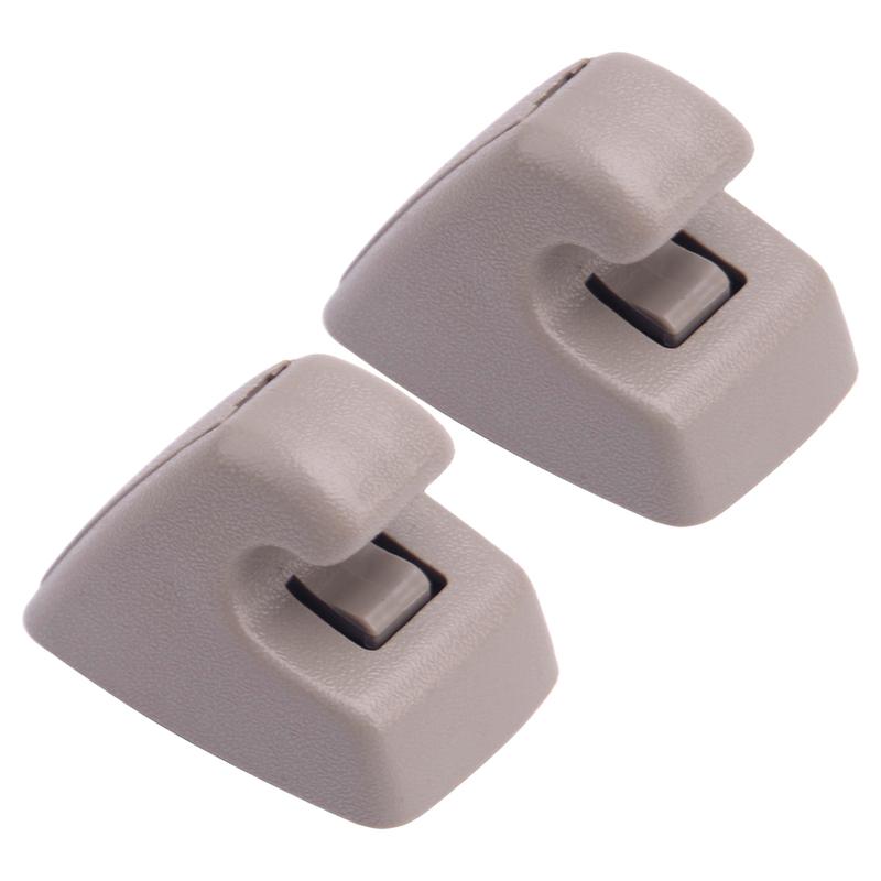 

15882854 2pcs Sun Visor Clip Holder Hook Support Retainer Fastener Bracket Fit for Chevrolet Silverado Suburban Beige Plastic