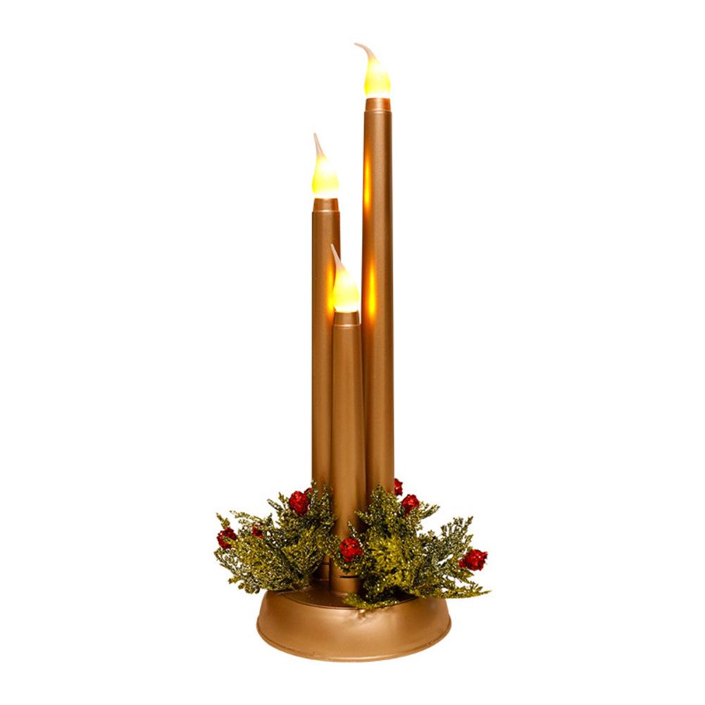 1PC Christmas Halloween LED Candles Flameless Christmas Candles Photo Props Ornament For Home Decoration 30*10cm Table Decor