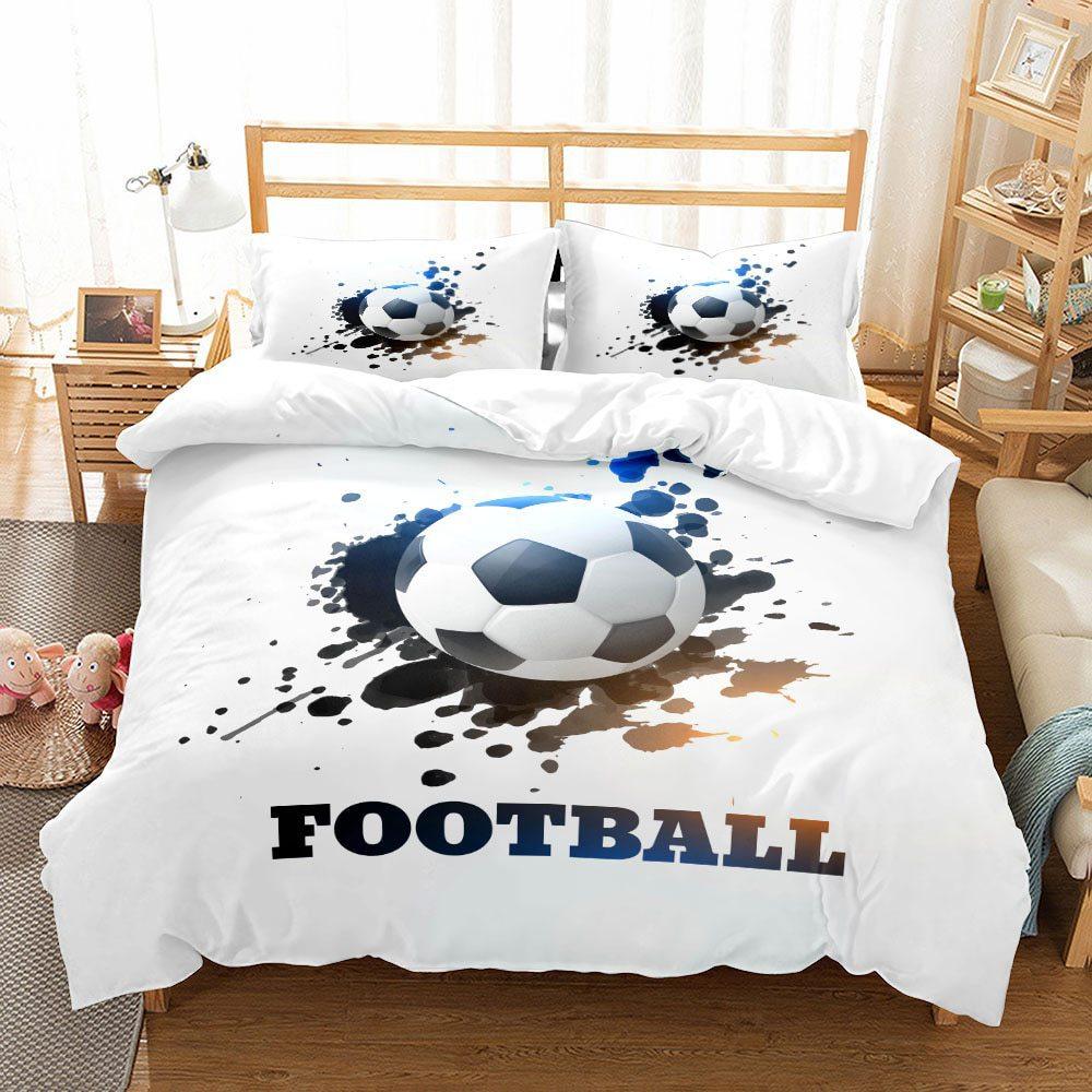 

Home Textiles 3D Digital Printing Bedding Three-Piece Football Quilt Cover 70 * 133