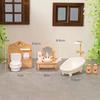 1set 1:12 Dollhouse Miniature Bathtub Toilet Sink Bathroom Set Furniture Home Model Decor Toy Doll House Accessories