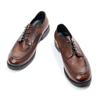 Britische Lederschuhe mit runder Spitze, erste Schicht Rindsleder, handgefertigt, Retro, poliert, alt, große Spitze, Herrenschuhe 8401-10