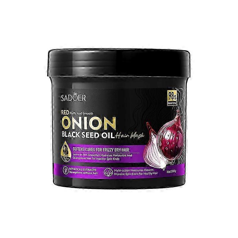 Maschera per Capelli all'Olio di Semi Neri di Cipolla per Capelli Crespi - Lisciante & Idratante Riparatrice