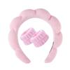 High-End Cross Twist Sponge Headband Set for Girls – Towel Cloth, Makeup & Face Wash Hairband