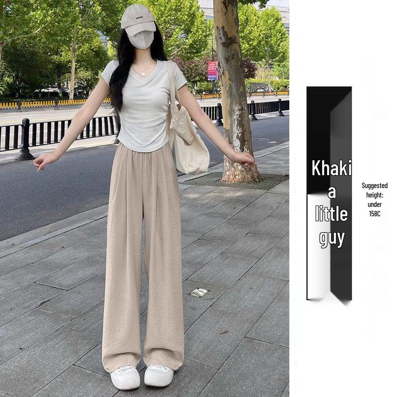 2025 Damen High Waist Locker Yamamoto Milchpuff Weitbein Sporthose