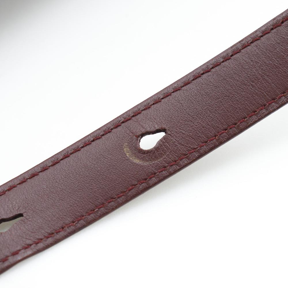 Cartier Must Line Shoulder Bag Vintage Bordeaux Calfskin Women Used