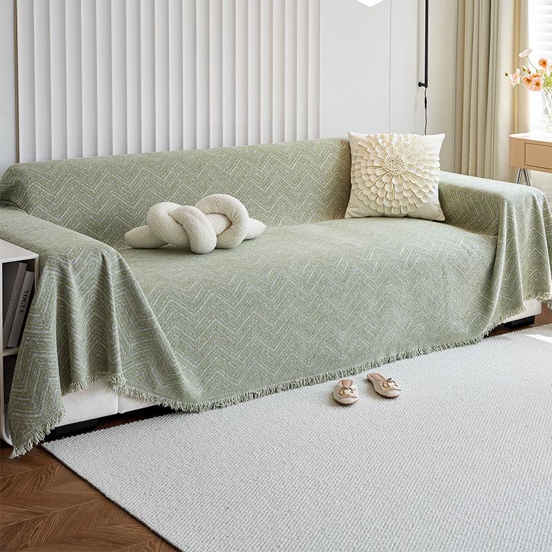 Sofa Towel Non-slip Four-season Universal Sofa Cover Cloth New Year Sofa Blanket High-end Striped Cushion