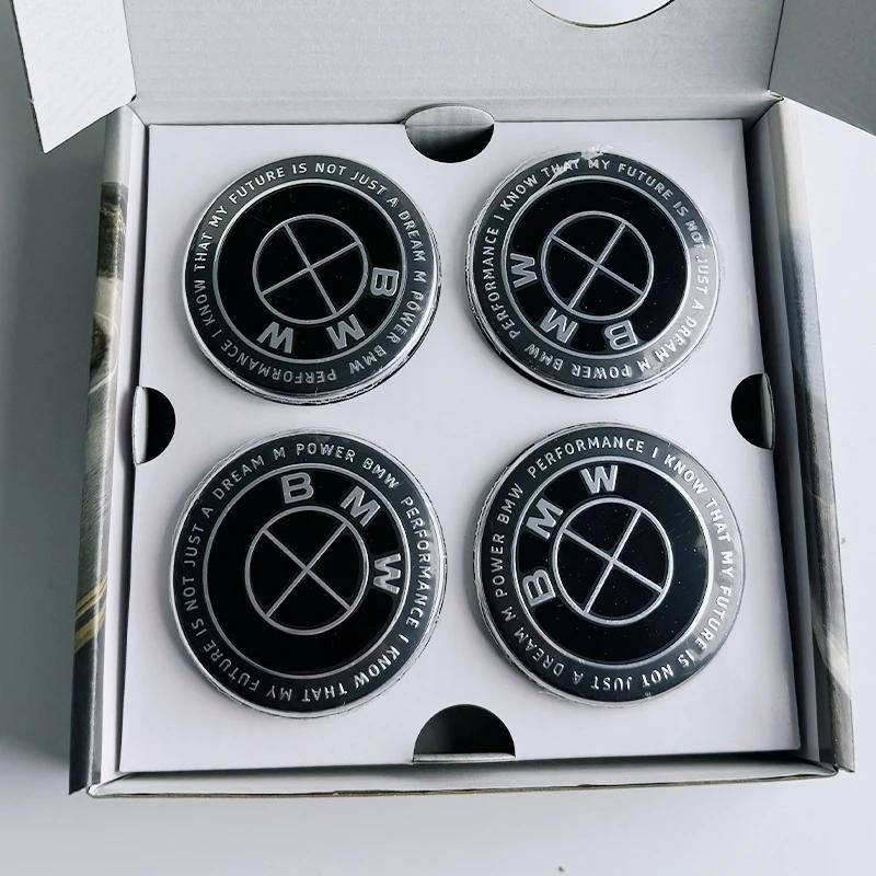 BMW GROUP 4Pcs 56MM 68MM Floating Wheel Center Cap For BMW M E39 E46 E60 E90 F10 F30 G32 G38 G01 G02 G05 F45 F46 F48 F49 F39 F90