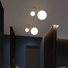Nordic Glass Ball LED Ceiling Light Lamps For Aisle Corridor Balcony Hallway Bedroom Clockroom Home Decoration Indoor Lighting
