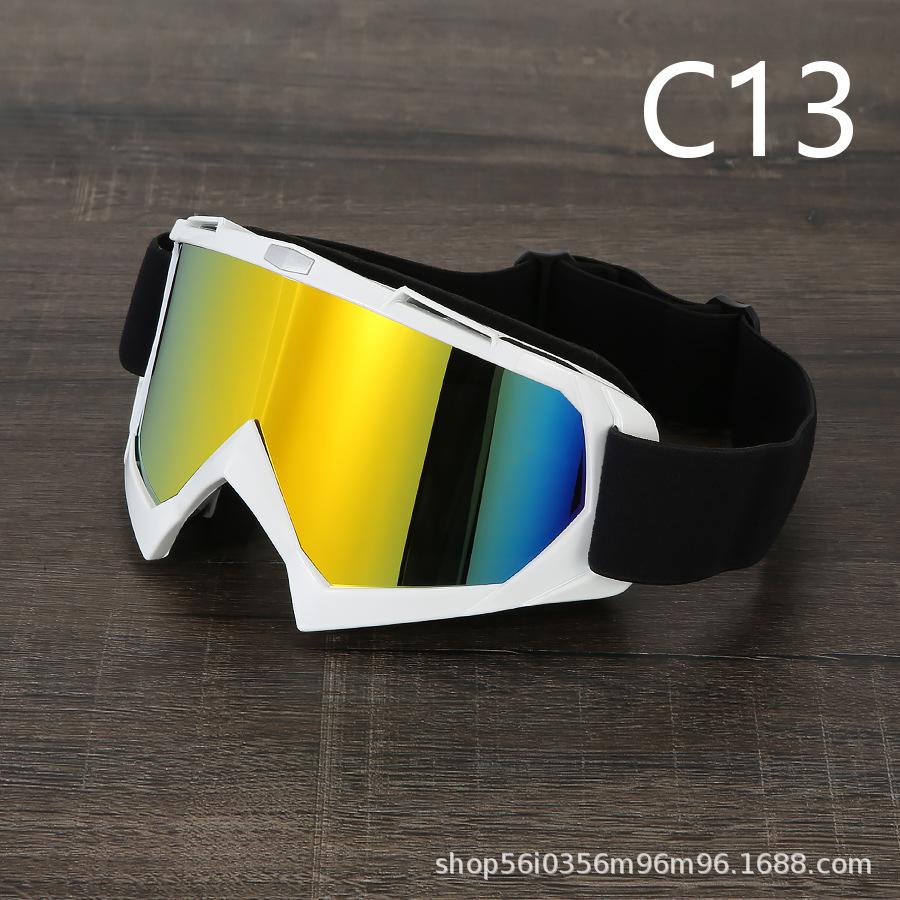 Painted Off-road Motorcycle Goggles, Retro Harley, Locomotive Outdoor Sports Riding Goggles, Ski Eyes