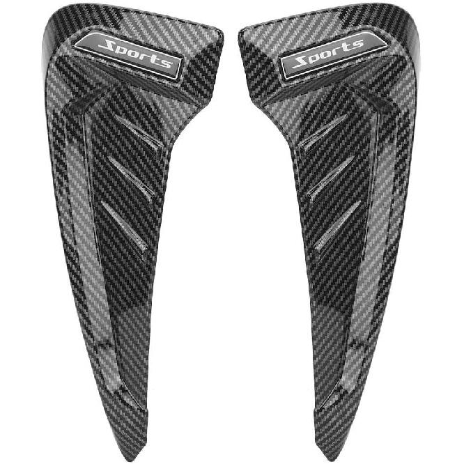 Side Vent Trim,Akozon Pair Carbon Fiber Side Marker Air Wing Vent Trim Cover Universal Modification