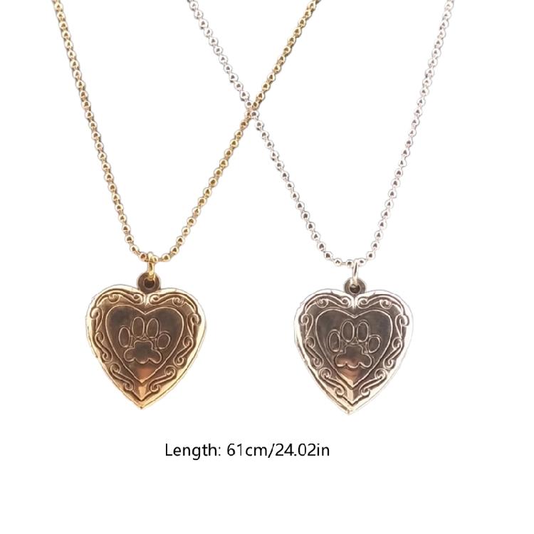Heart Locket Necklace Alloy Material Party Jewelry Gift for Wedding Anniversary