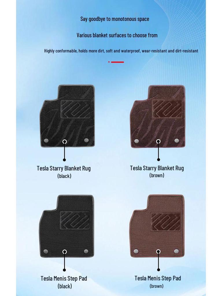 Custom TPE Floor and Trunk Mats for Tesla Model 3 Refresh Edition (Compatible with 25 Models)