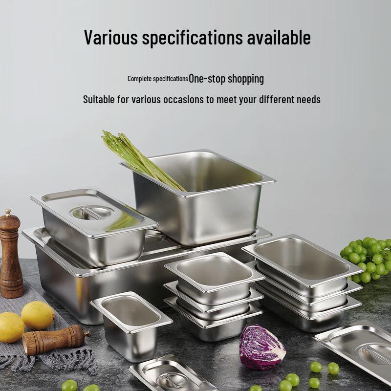 304 Stainless Steel Gastronorm Food Pan with Lid