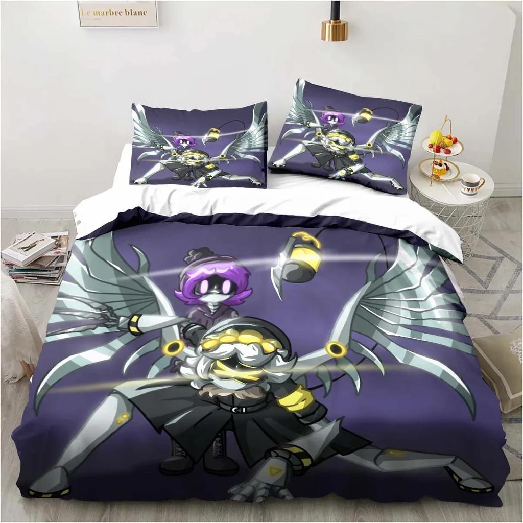 Murder Drones Cartoon Bedding Set Fans Gifts Duvet Cover Set for Kids Adults King Queen Twin Size Boys Girls Bedroom Decor