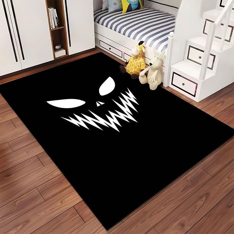 Evil Smiling Face Black Design suitable as a non-slip mat for the living room or bedroom sofa