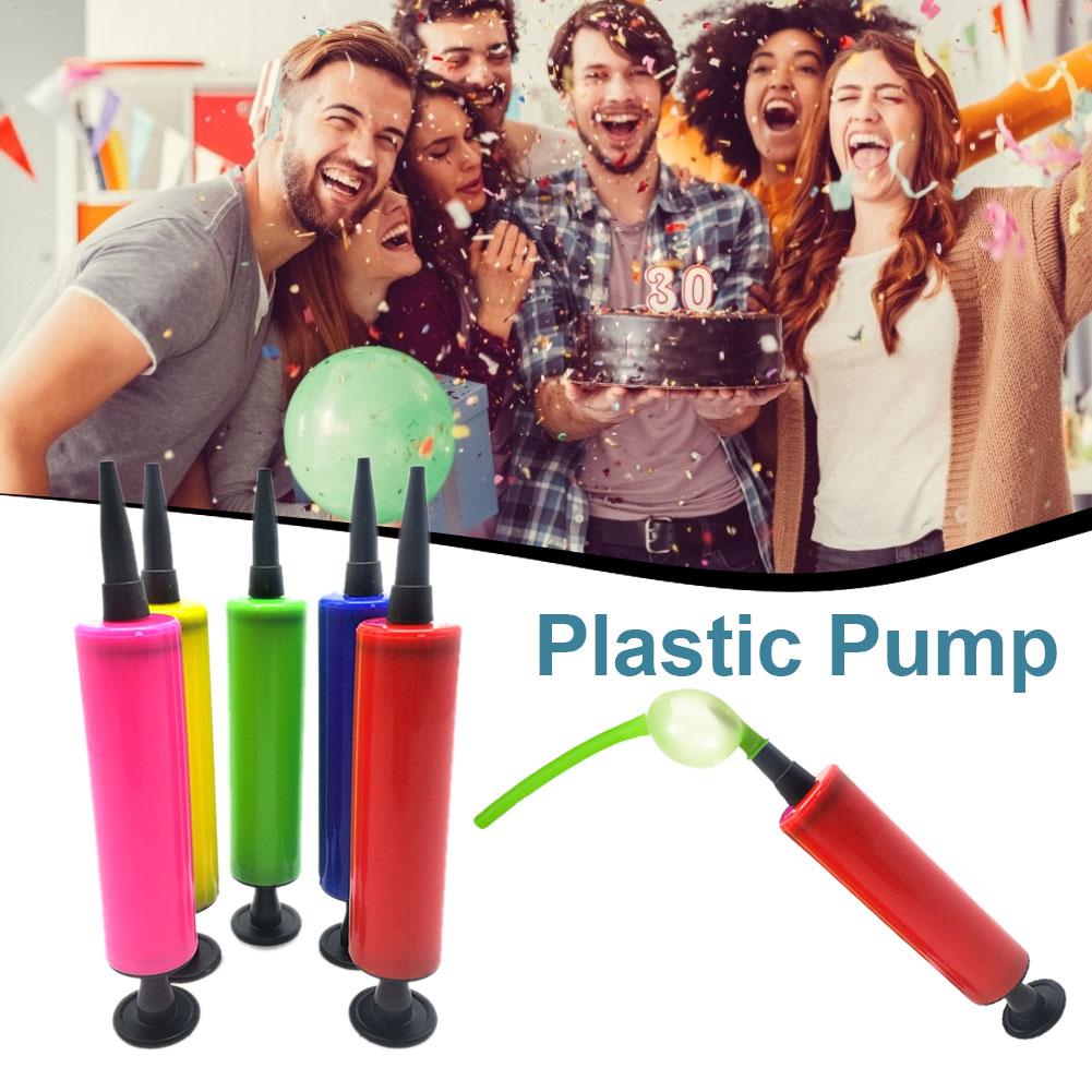 1pc Balloon Pump Plastic Balloon Inflator Hand Push Air Pump Wedding Birthday Party Decoration Kids Baby Shower Balloon Tools