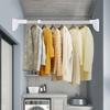 Adjustable Telescopic Rod Stainless Steel Clothes Rail Hanger Rod Clothes Rail Wardrobe Fixed Clothing Rack Varal Drying Rack
