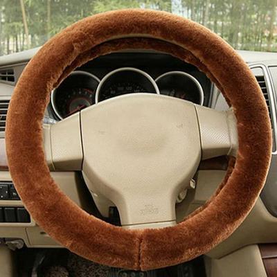 Modish Universal Car Accessory Charm Warm Long Soft Plush Car Steering Wheel Cover