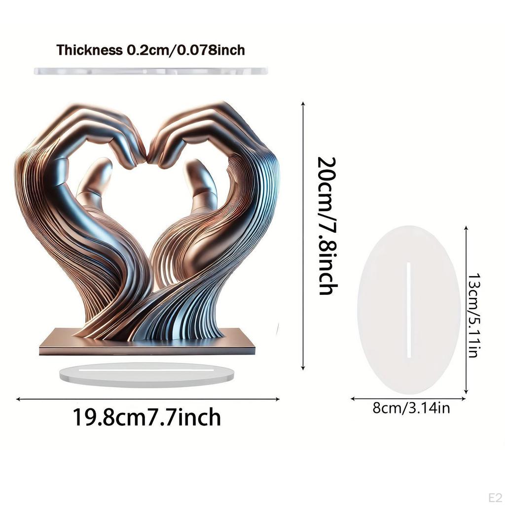 Rzeźba Palca Miłości Gest Ręki Figurka Model Kolekcjonerska Figurka na Biurko Rzeźba Serca dla