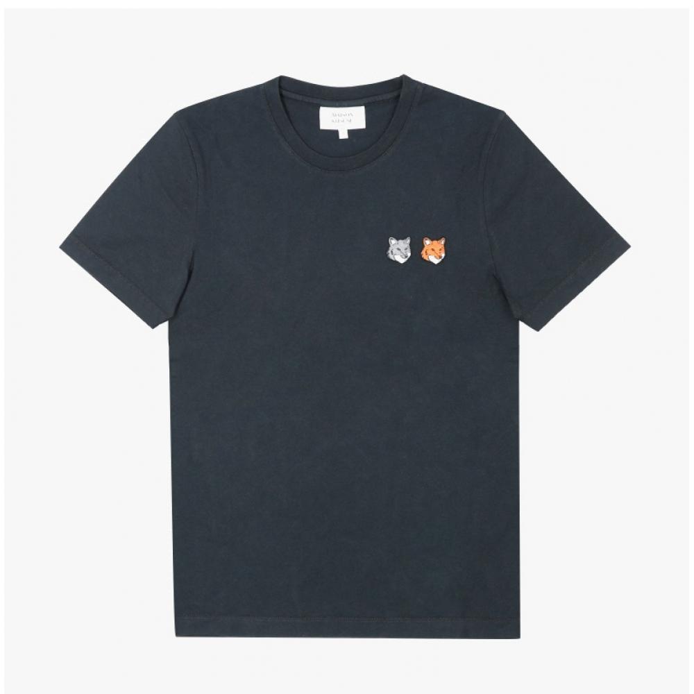 Maison KiTsune Женская футболка с двумя нашивками-лисами P190 OW011CFKJ7026 P190 (XS)