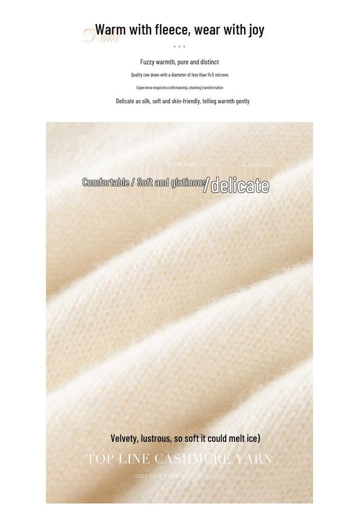 Women's Soft Cashmere Color Block Sweater - Skin-Friendly, Age-Reducing Knitwear for Autumn/Winter