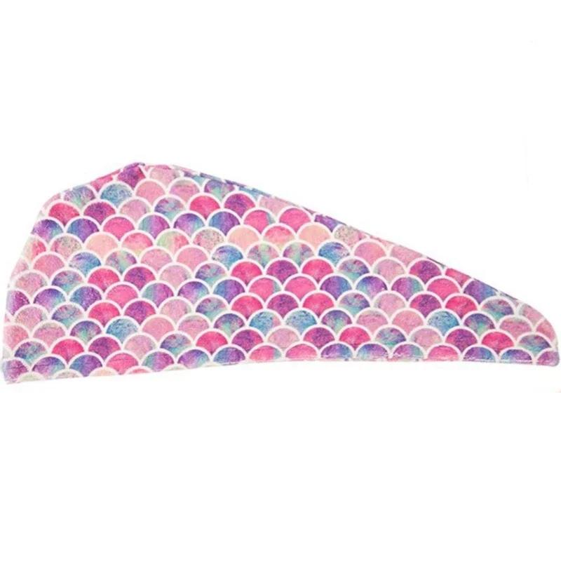 

Быстросохнущее полотенце для волос с чешуйками, шапочка для волос из микрофибры, полотенце для волос с высокой впитываемостью, женское полотенце для вытирания волос, ванная комната