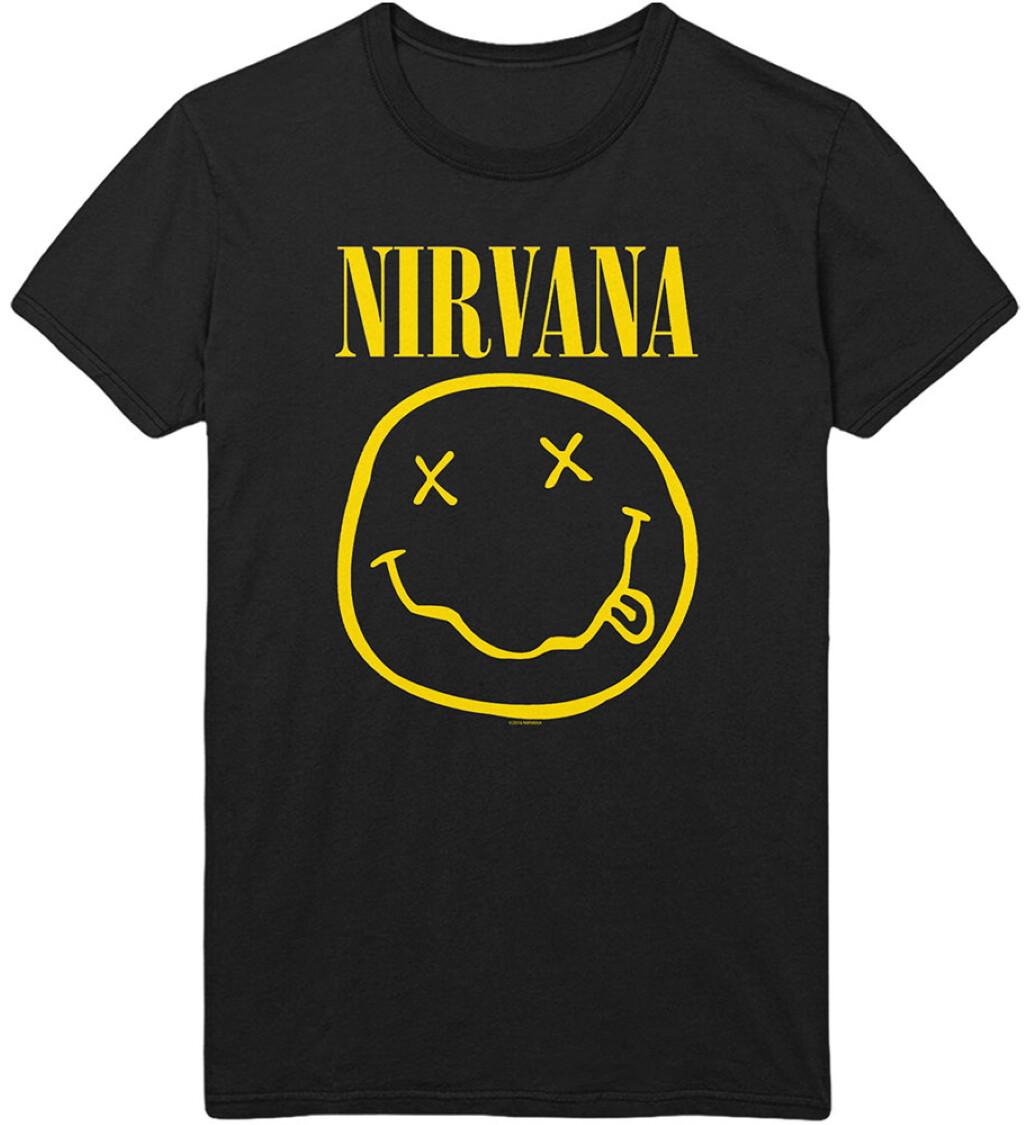 26 Nirvana Flower Sniffin Black T-Shirt OFFICIAL Unisex T-Shirt XL