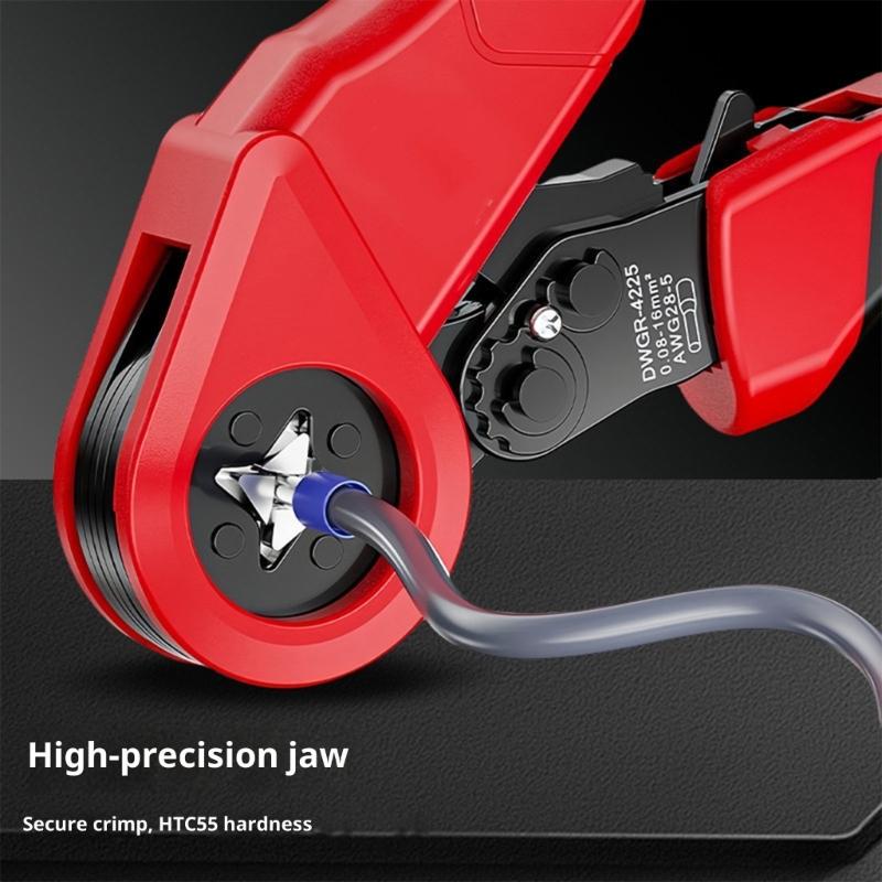 Professional Crimping Pliers Adjustable Ratchet Crimping Pliers Adjustable Ergonomic Ratchet Wire Shrinkage Hand Tool