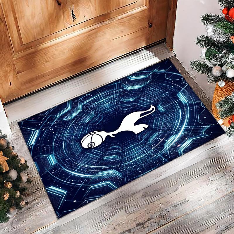 Tapis de zone en flanelle imprimé Tottenham Hotspur Antidérapant Doux Polyester Tapis de sol Tapis de décoration d'intérieur pour Chambre à coucher Salon Canapé