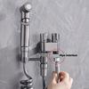Stainless Steel Handheld Bidet Sprayer Set with Dual-Mode Nozzle Bathroom Cleaning Toilet Spraying Wall-Mounted Modern Chrome