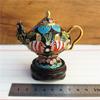 Vintage Cloisonné kleiner Topf Seltenes Antikes Kupfer Emaille Kunstwerk Heimdekoration