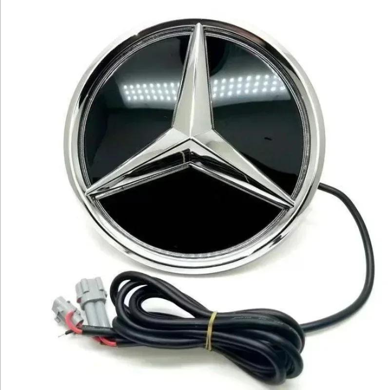 Car Front Grill Logo Light mirror face LED Badge For Mercedes Benz W245 GLK B/V class 2005-2010 Emblem Luminous Decorative Light VK1