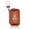 Estilo de Coche Llavero de Metal y Cuero Llaveros con Emblema de Coche Accesorio Para Peugeot 206 207 307 3008 2008 308 407 408 508 301 208