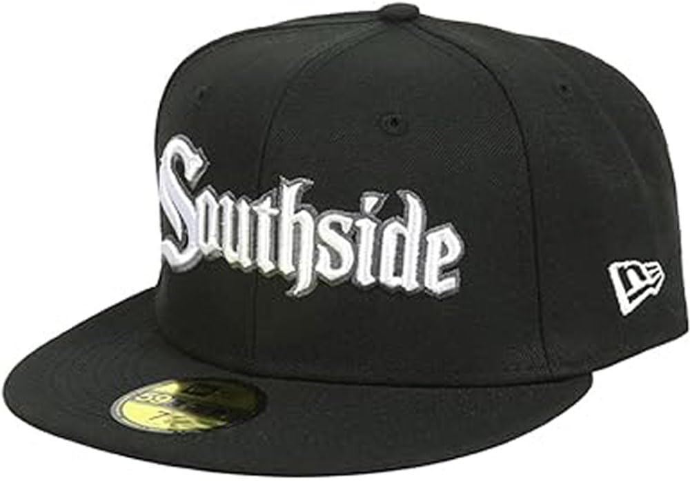 

[New Era] Cap 59FIFTY City Connect Men s Hat MLB Logo Baseball Cap Baseball Cap Brand NewEra Major League Baseball Chicago White Sox Southside Black