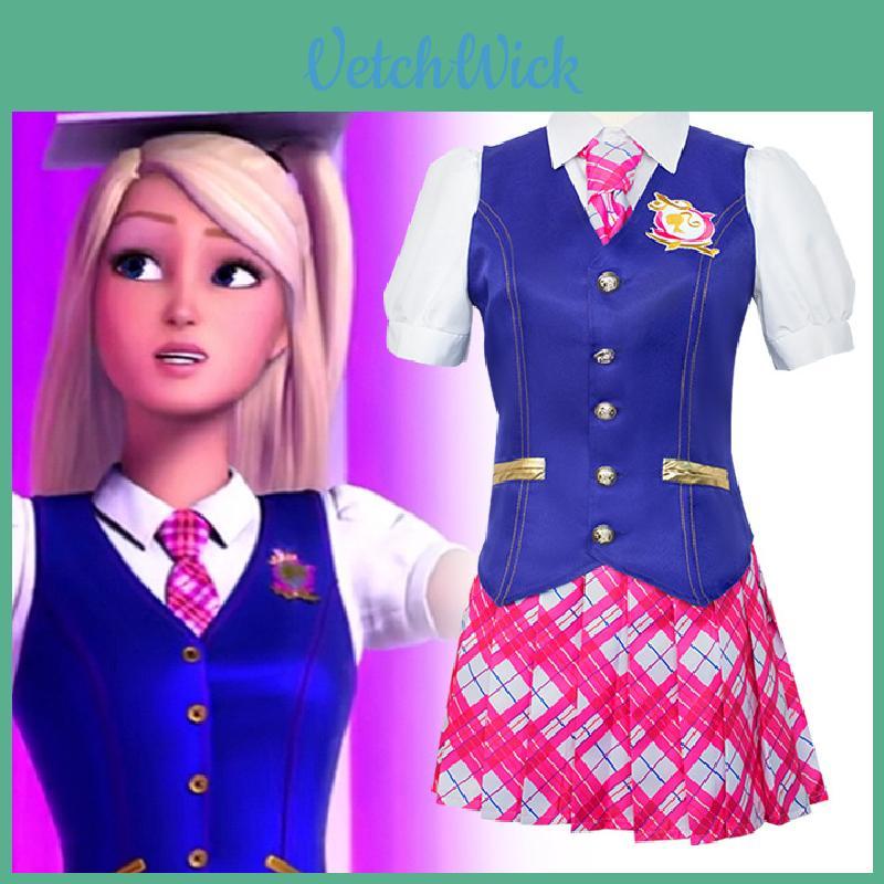 Barbie Charm Princess School Uniform Cosplay Costume For Women