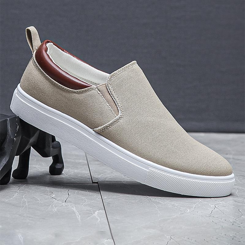 

Canvas shoes flat lazy shoes board shoes breathable casual single shoes large size 47 хакі