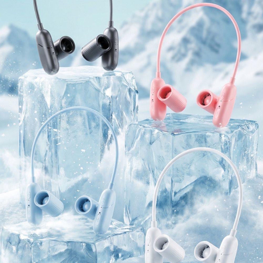 Adjustable Air Outlet Neck Fan USB Rechargeable Strong Wind Cooling Fan Low Noise Lightweight Hanging Fan Summer Scenarios