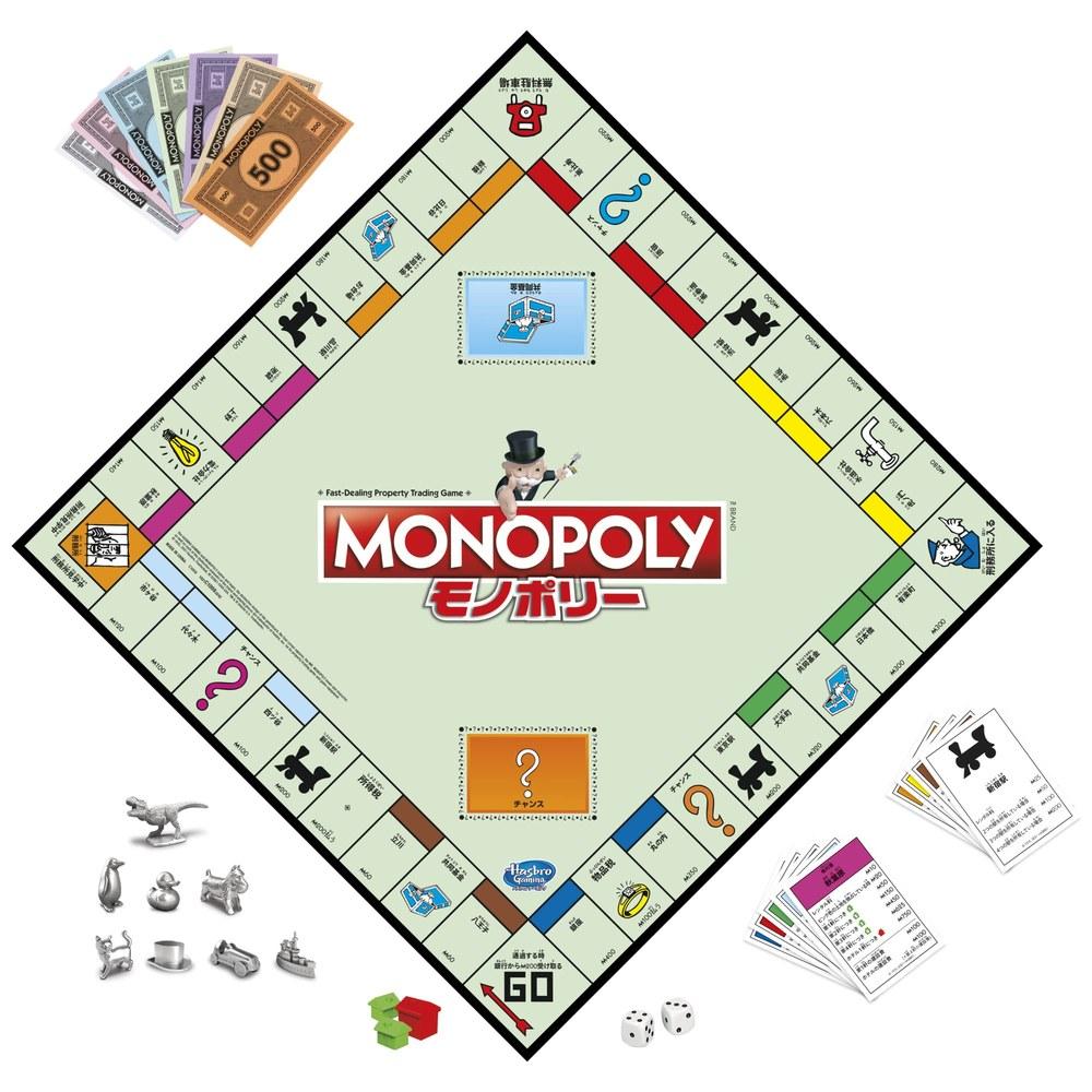Hasbro Monopoly Classic Renewal Tokyo Landmarks Board Game Japanese Edition Family Educational Party Game for Kids Age 8 and Up 2-6 Players Gift