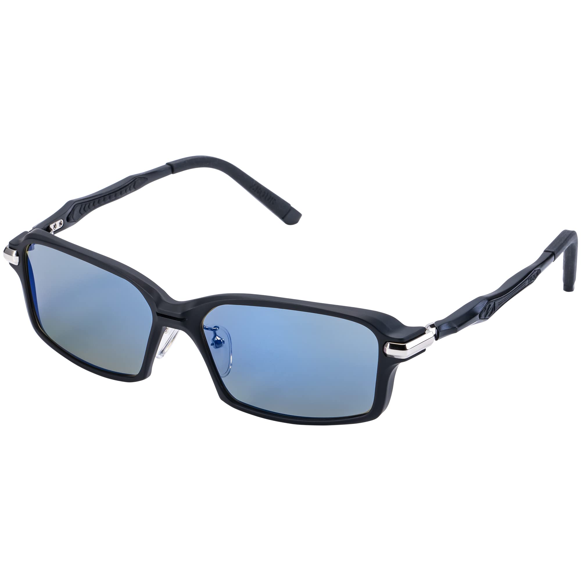 

Zeque Polarized Sunglasses Spike Matte Black Black TRUEVIEW BLUE MIRROR F-2060 & SPORTS/