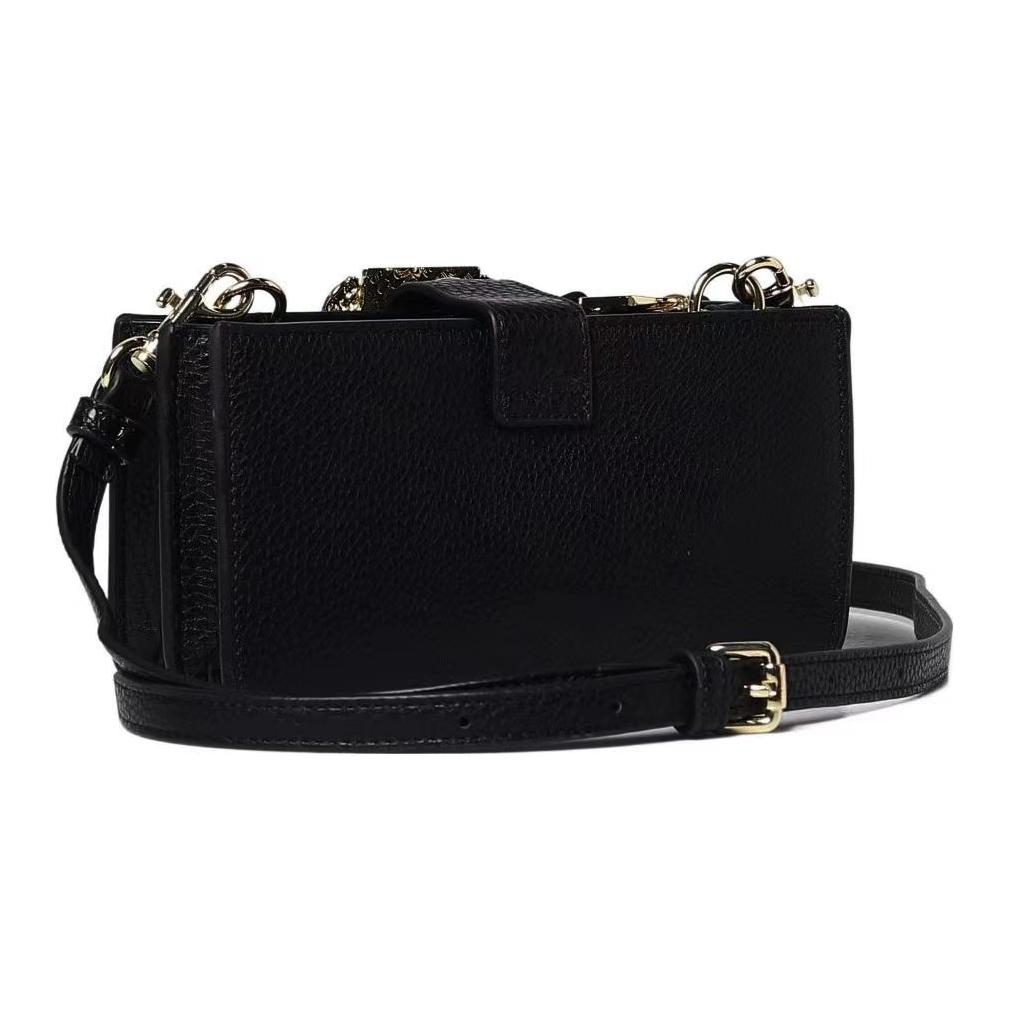 Versace Jeans Couture Logo Engraved Buckle Detachable Shoulder Strap Polyester Shoulder Crossbody Bag Women bags Black 74VA4BFYZS413899