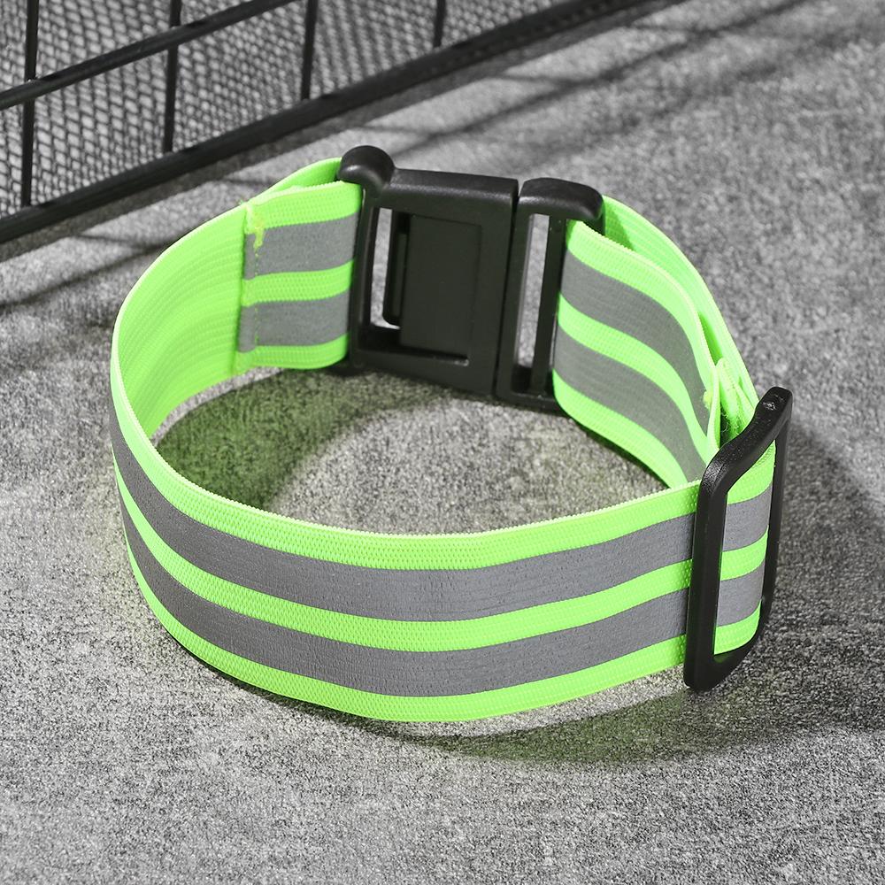 Bike Safety Alert Reflector Wristband Warning Armband Cycling Reflective Strips Bicycle Bind Strap